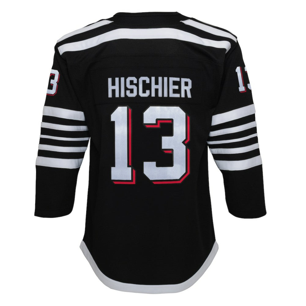 NHL Black Nico Hischier New Jersey Devils Youth 2021/22 Alternate Premier Player Jersey