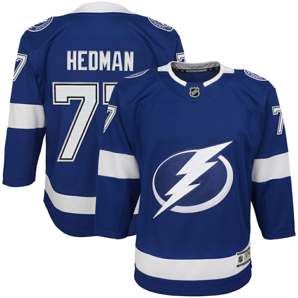 NHL Blue Victor Hedman Tampa Bay Lightning Youth Home Premier Player Jersey