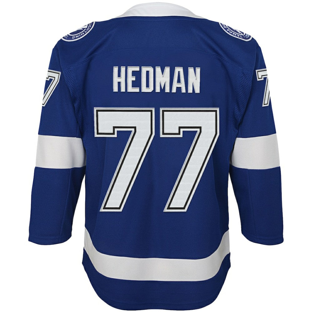 NHL Blue Victor Hedman Tampa Bay Lightning Youth Home Premier Player Jersey