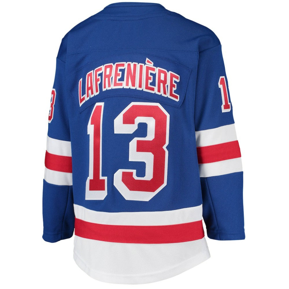 NHL Blue Alexis Lafreniere New York Rangers Youth Home Premier Player Jersey