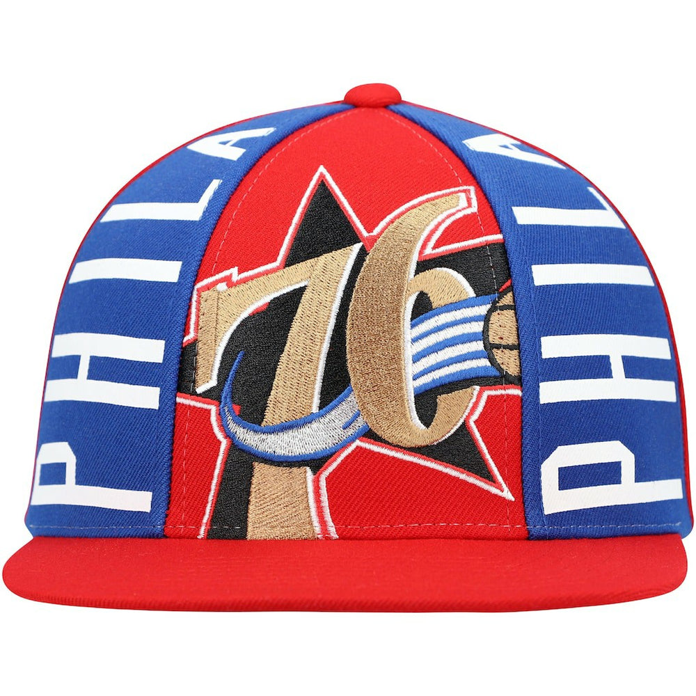 NBA Philadelphia 76ers Hardwood Classics Big Face Callout Snapback Hat