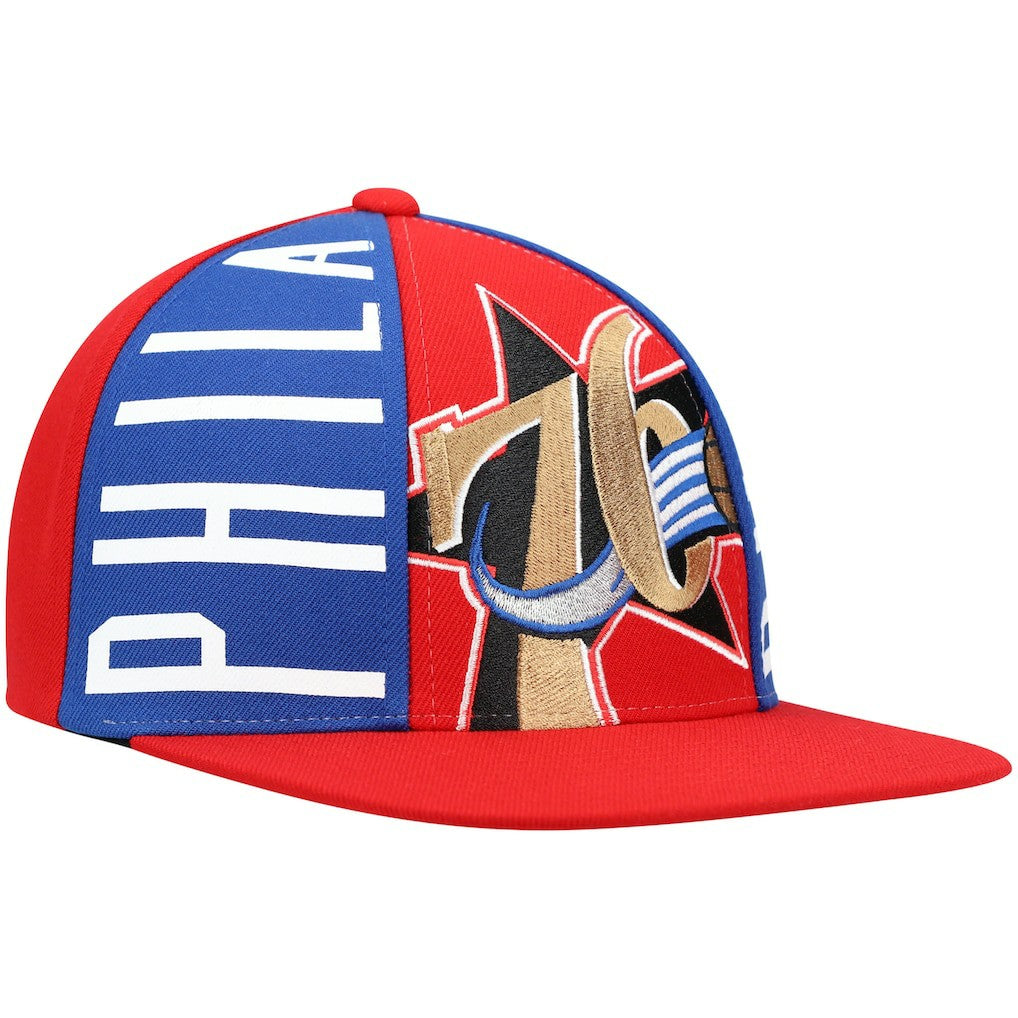 NBA Philadelphia 76ers Hardwood Classics Big Face Callout Snapback Hat