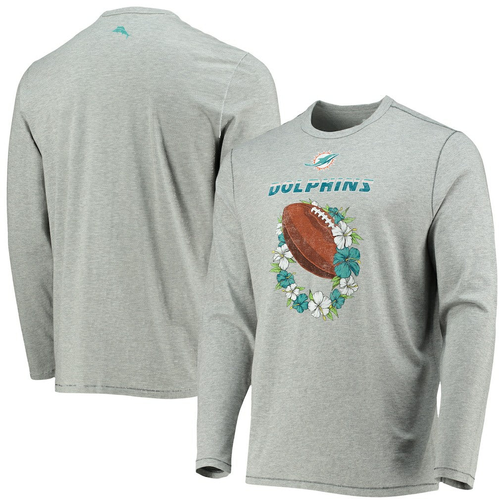 Sport Lei Pass Long Sleeve T-Shirt - Miami Dolphins