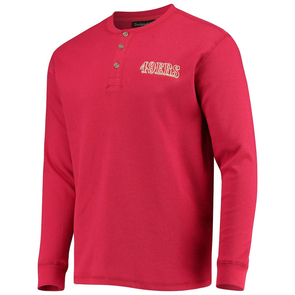 Dunbrooke Logo Maverick Thermal Henley Long Sleeve T-Shirt - San Francisco 49ers