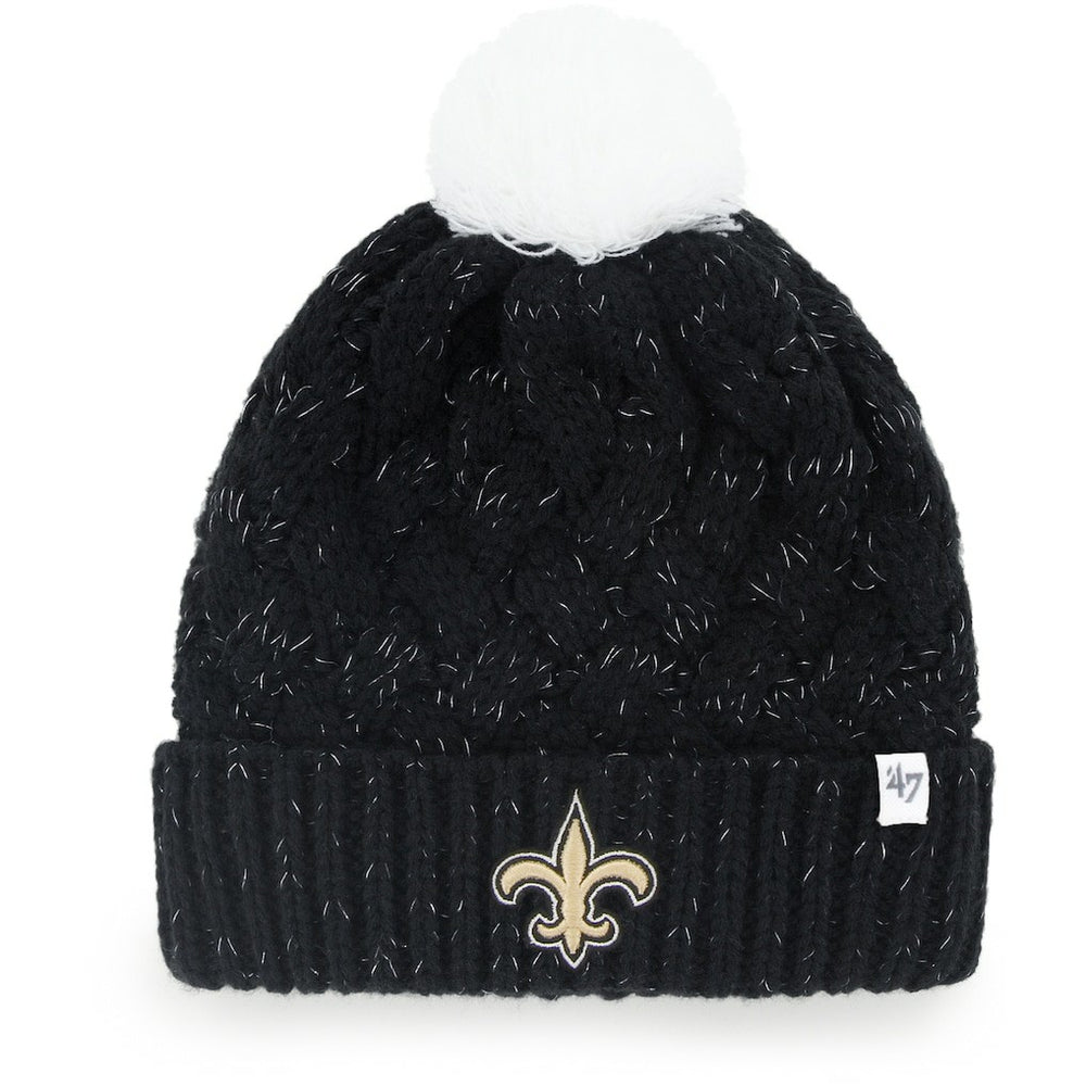 '47 Women's Fiona Logo Cuffed Knit Hat with Pom - New Orleans Saints