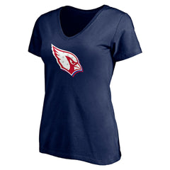 Women's Red White and Team V-Neck T-Shirt - Arizona Cardinals