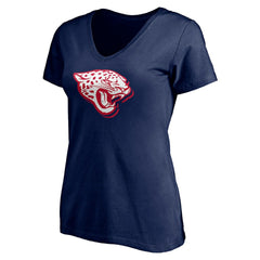 Women's Red White and Team V-Neck T-Shirt - Jacksonville Jaguars
