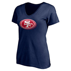 Women's Red White and Team V-Neck T-Shirt - San Francisco 49ers