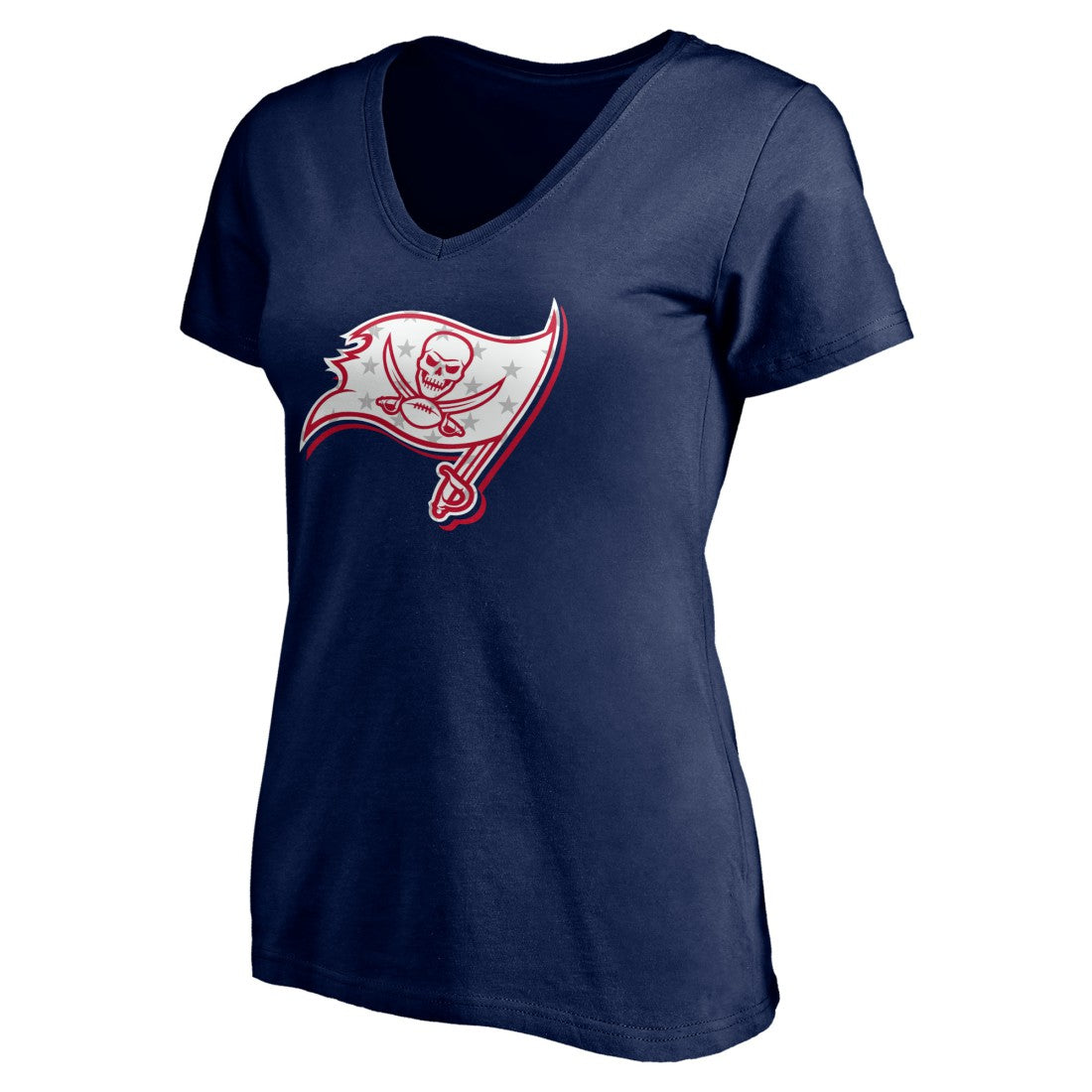 Women's Red White and Team V-Neck T-Shirt - Tampa Bay Buccaneers