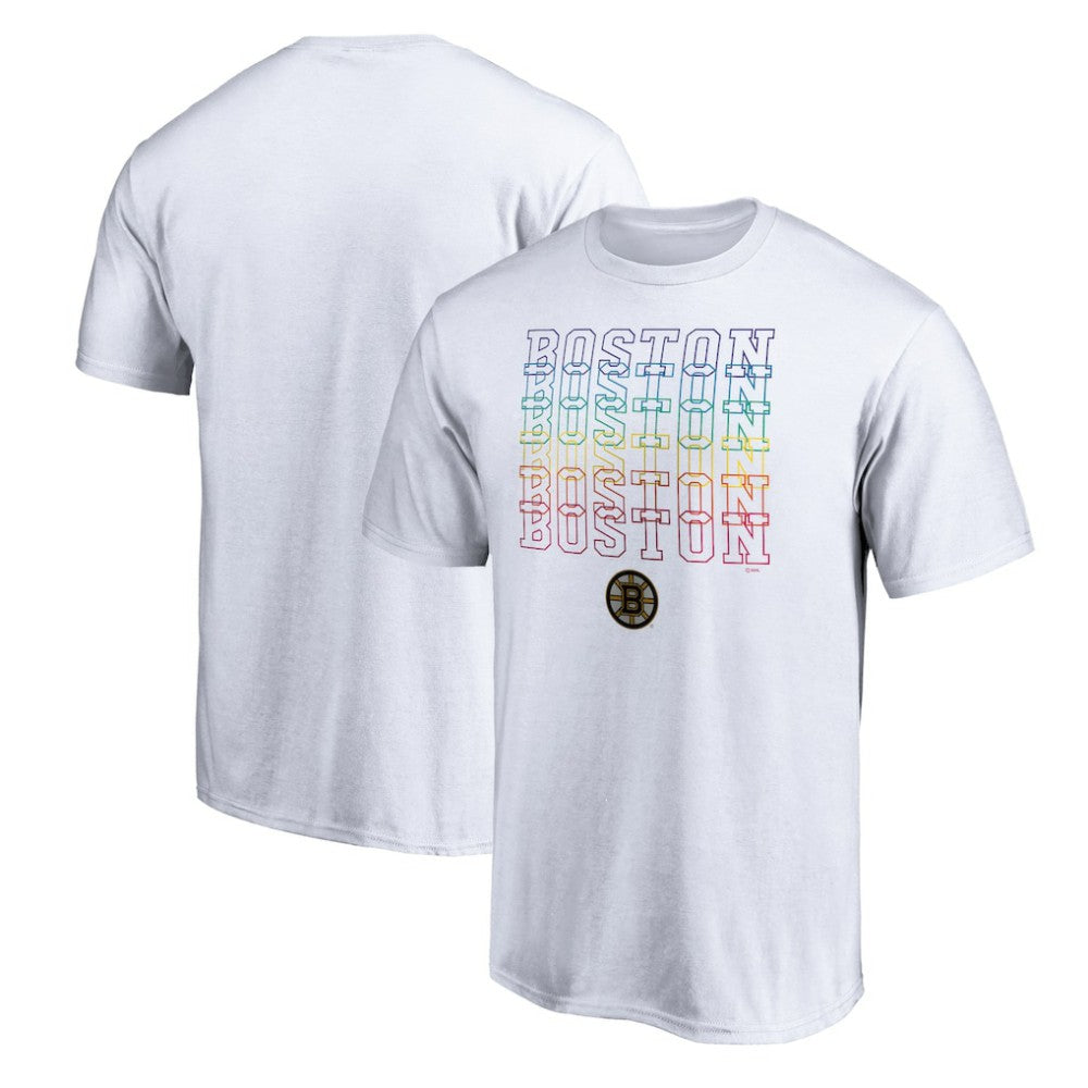 NHL White Boston Bruins City Pride T-Shirt