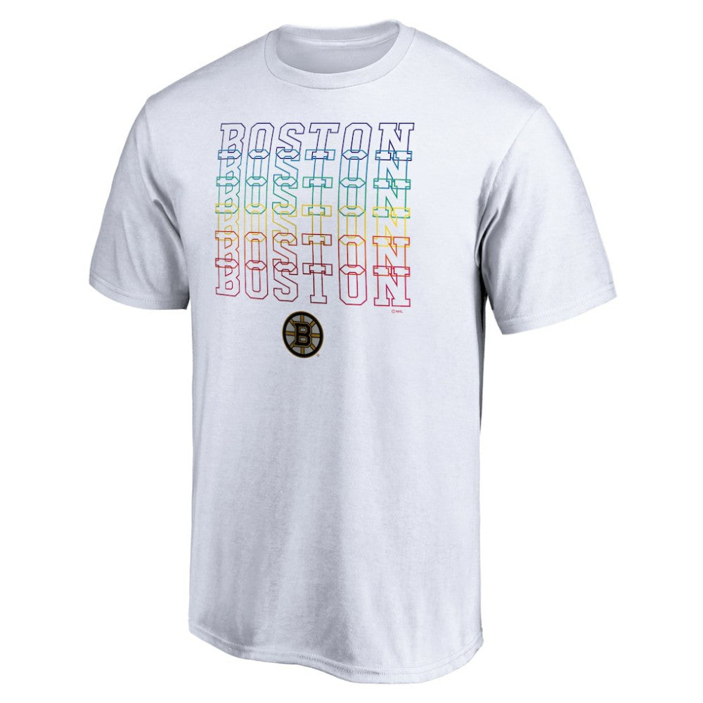 NHL White Boston Bruins City Pride T-Shirt