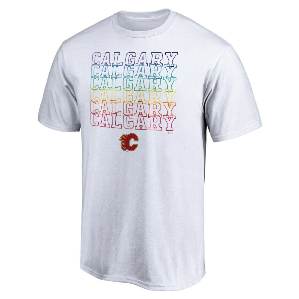 NHL White Calgary Flames City Pride T-Shirt