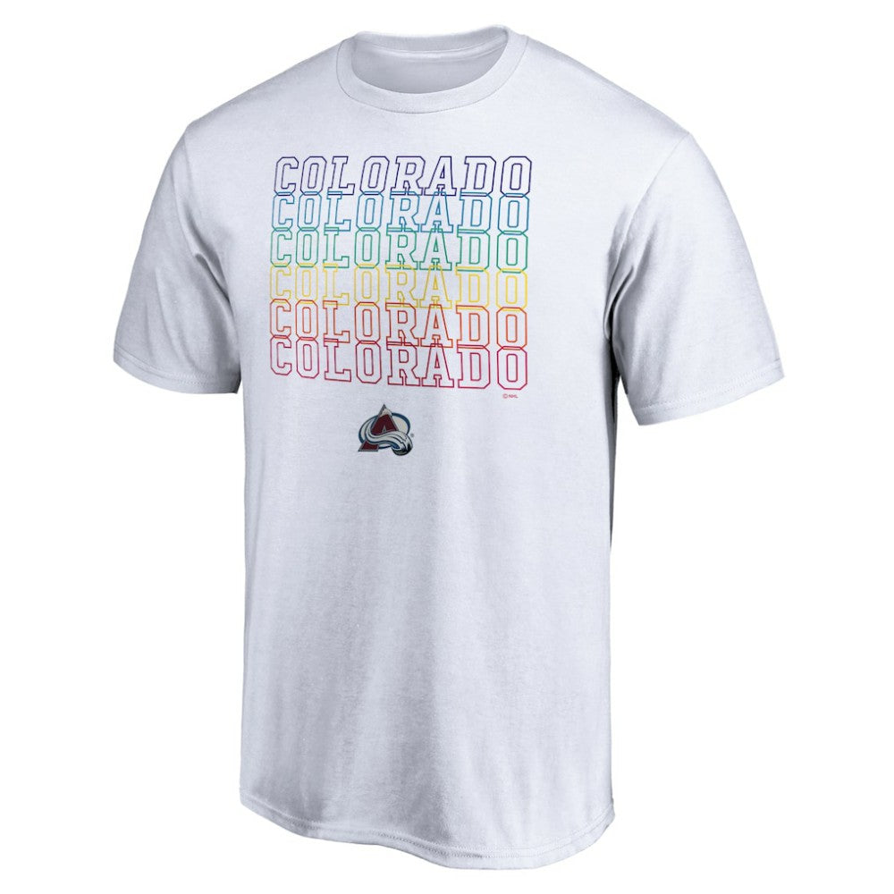 NHL White Colorado Avalanche City Pride T-Shirt