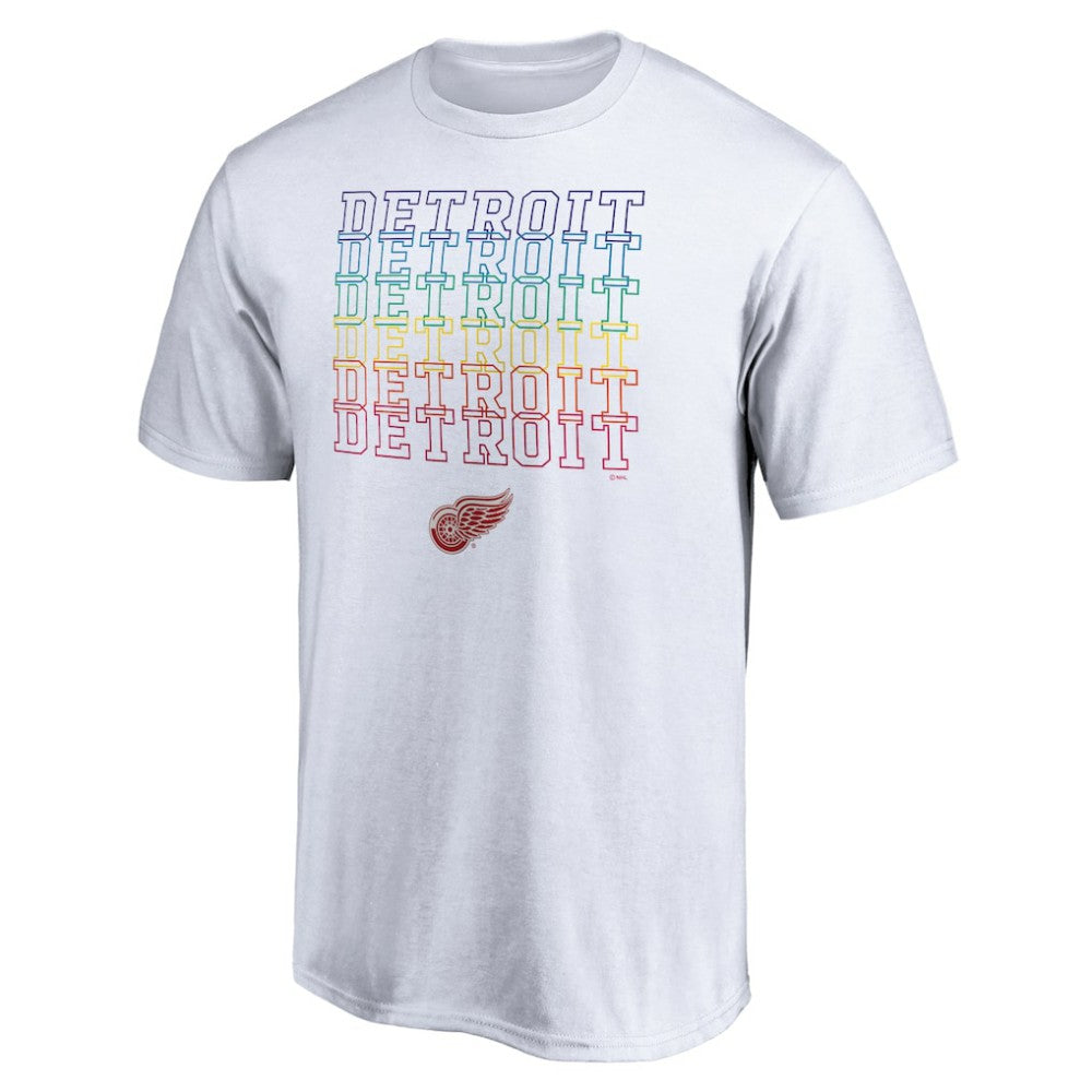 NHL White Detroit Red Wings City Pride T-Shirt