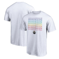 NHL White Edmonton Oilers City Pride T-Shirt