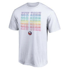 NHL White New York Islanders City Pride T-Shirt
