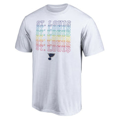 NHL White St. Louis Blues City Pride T-Shirt
