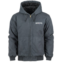Dunbrooke Big & Tall Dakota Canvas Hoodie Full-Zip Jacket - New England Patriots