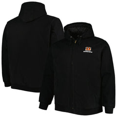 Dunbrooke Big & Tall Dakota Canvas Hoodie Full-Zip Jacket - Cincinnati Bengals