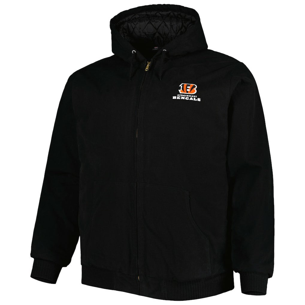 Dunbrooke Big & Tall Dakota Canvas Hoodie Full-Zip Jacket - Cincinnati Bengals
