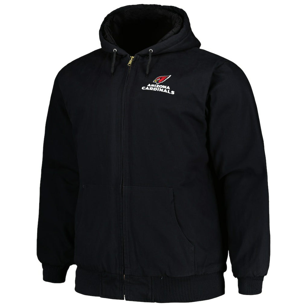 Dunbrooke Big & Tall Dakota Canvas Hoodie Full-Zip Jacket - Arizona Cardinals