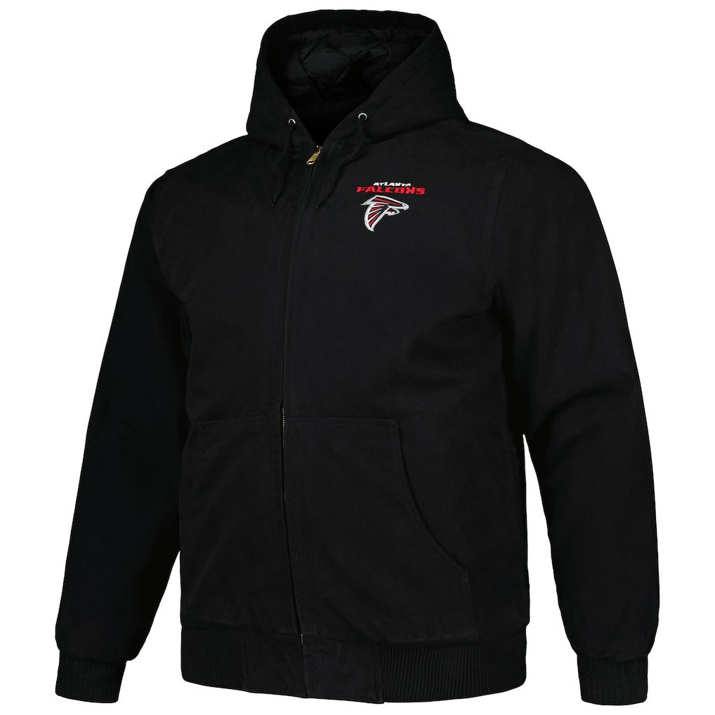 Dunbrooke Big & Tall Dakota Canvas Hoodie Full-Zip Jacket - Atlanta Falcons