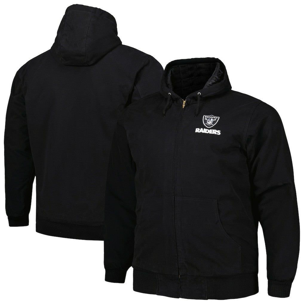 Dunbrooke Big & Tall Dakota Canvas Hoodie Full-Zip Jacket - Las Vegas Raiders