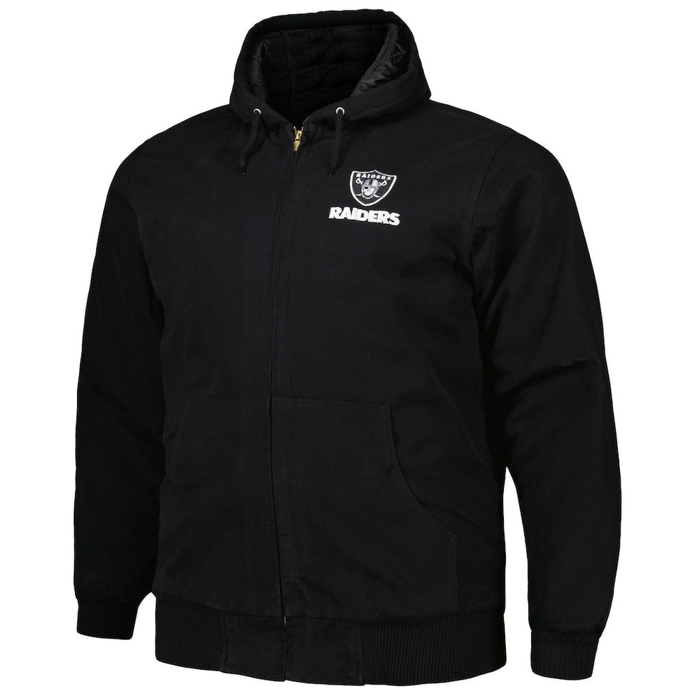 Dunbrooke Big & Tall Dakota Canvas Hoodie Full-Zip Jacket - Las Vegas Raiders