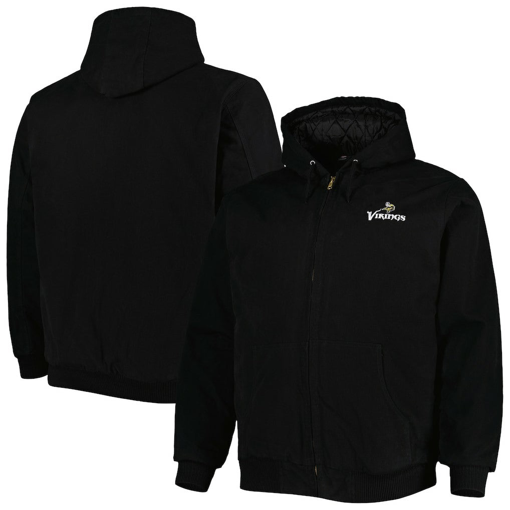 Dunbrooke Big & Tall Dakota Canvas Hoodie Full-Zip Jacket - Minnesota Vikings