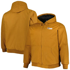 Dunbrooke Big & Tall Dakota Canvas Hoodie Full-Zip Jacket - Detroit Lions