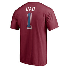 NHL Garnet Colorado Avalanche Number One Dad Logo T-Shirt