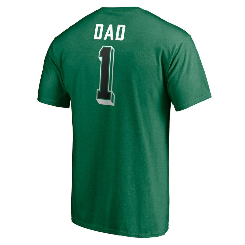 NHL Green Dallas Stars Number One Dad Logo T-Shirt