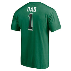 NHL Green Dallas Stars Number One Dad Logo T-Shirt