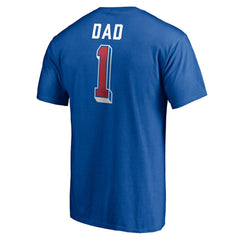 NHL Royal New York Rangers Number One Dad Logo T-Shirt