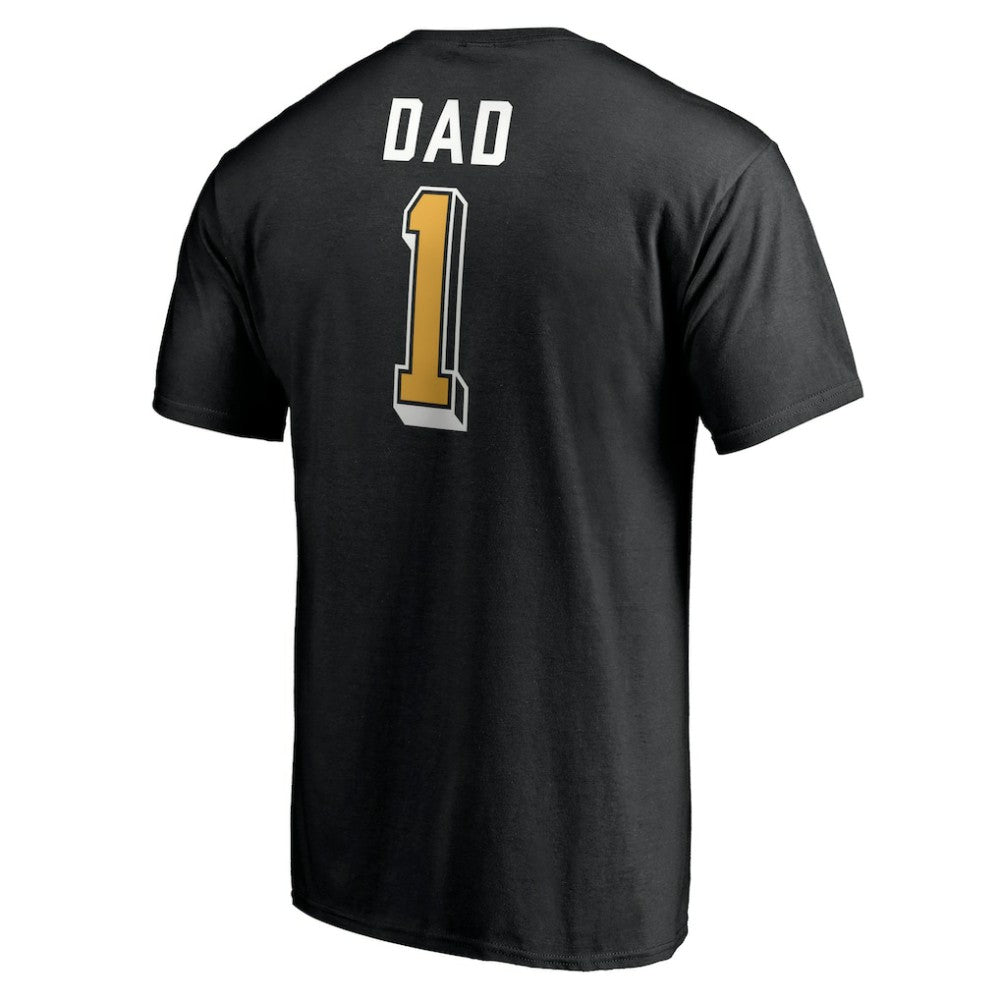 NHL Black Pittsburgh Penguins Number One Dad Logo T-Shirt
