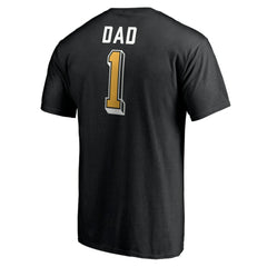 NHL Black Pittsburgh Penguins Number One Dad Logo T-Shirt