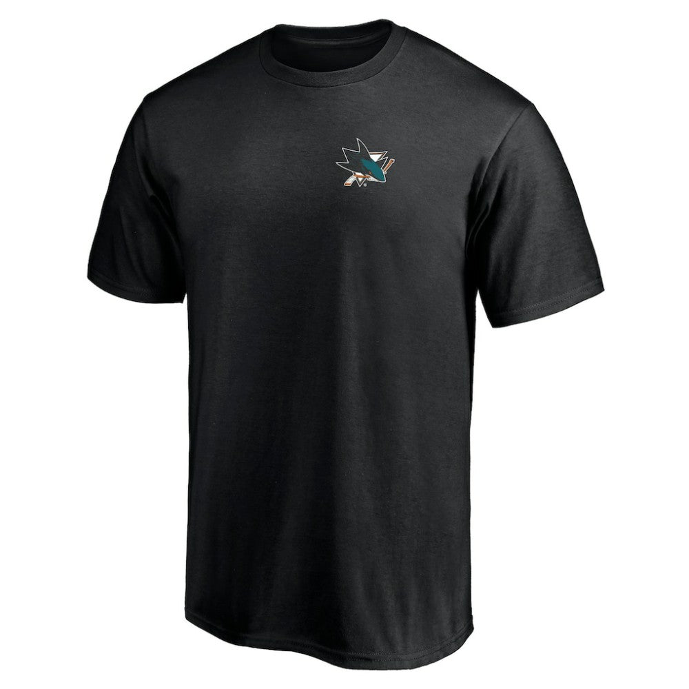 NHL Black San Jose Sharks Number One Dad Logo T-Shirt