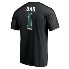 NHL Black San Jose Sharks Number One Dad Logo T-Shirt