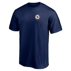 NHL Navy Winnipeg Jets Number One Dad Logo T-Shirt
