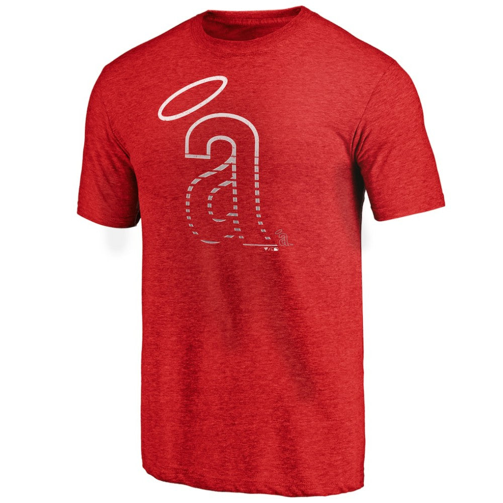 MLB California Angels Cooperstown Weathered Logo Tri-Blend T-Shirt