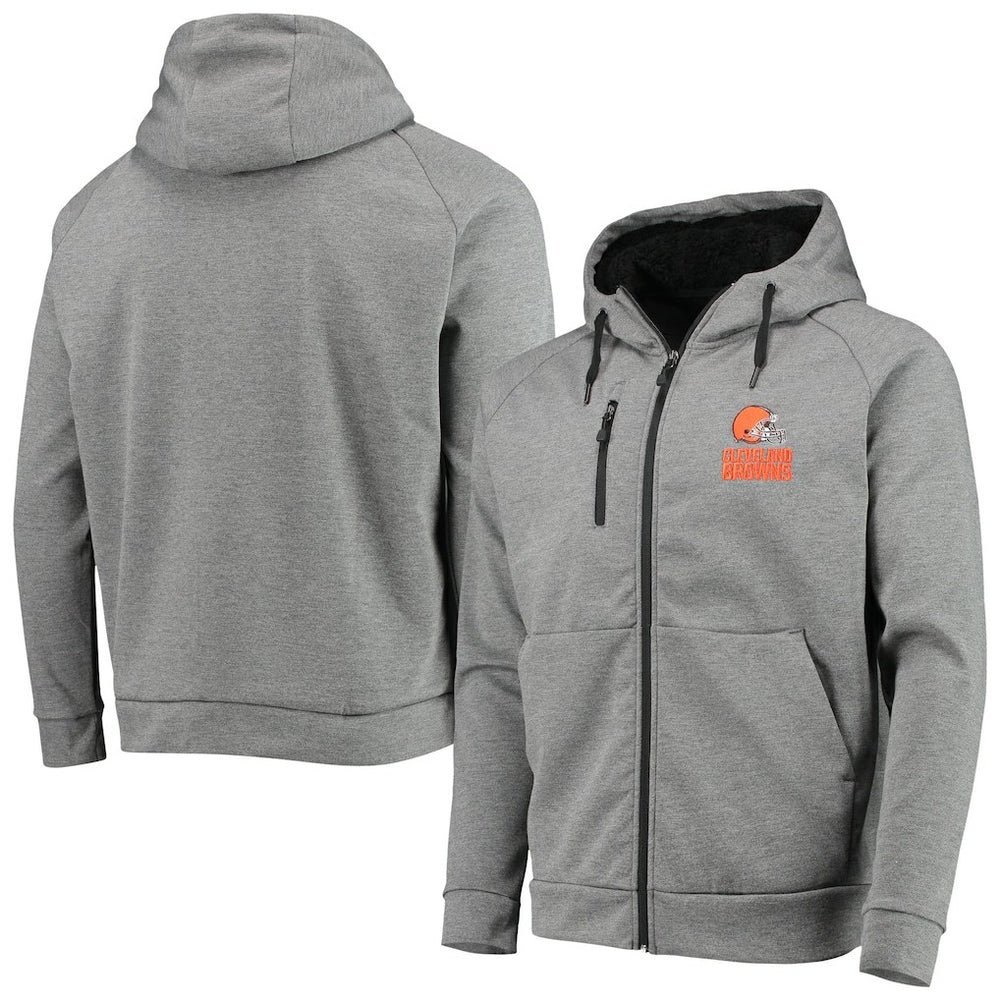 Dunbrooke Shag Tri-Blend Full-Zip Raglan Hoodie - Cleveland Browns