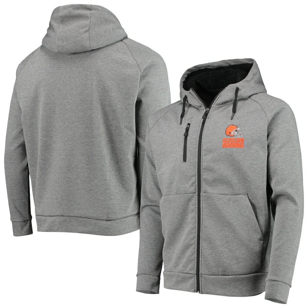 Dunbrooke Shag Tri-Blend Full-Zip Raglan Hoodie - Cleveland Browns