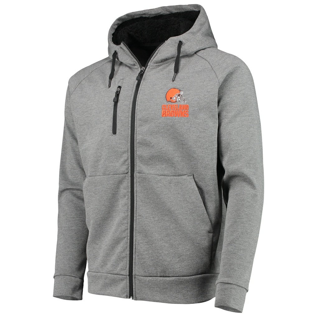 Dunbrooke Shag Tri-Blend Full-Zip Raglan Hoodie - Cleveland Browns