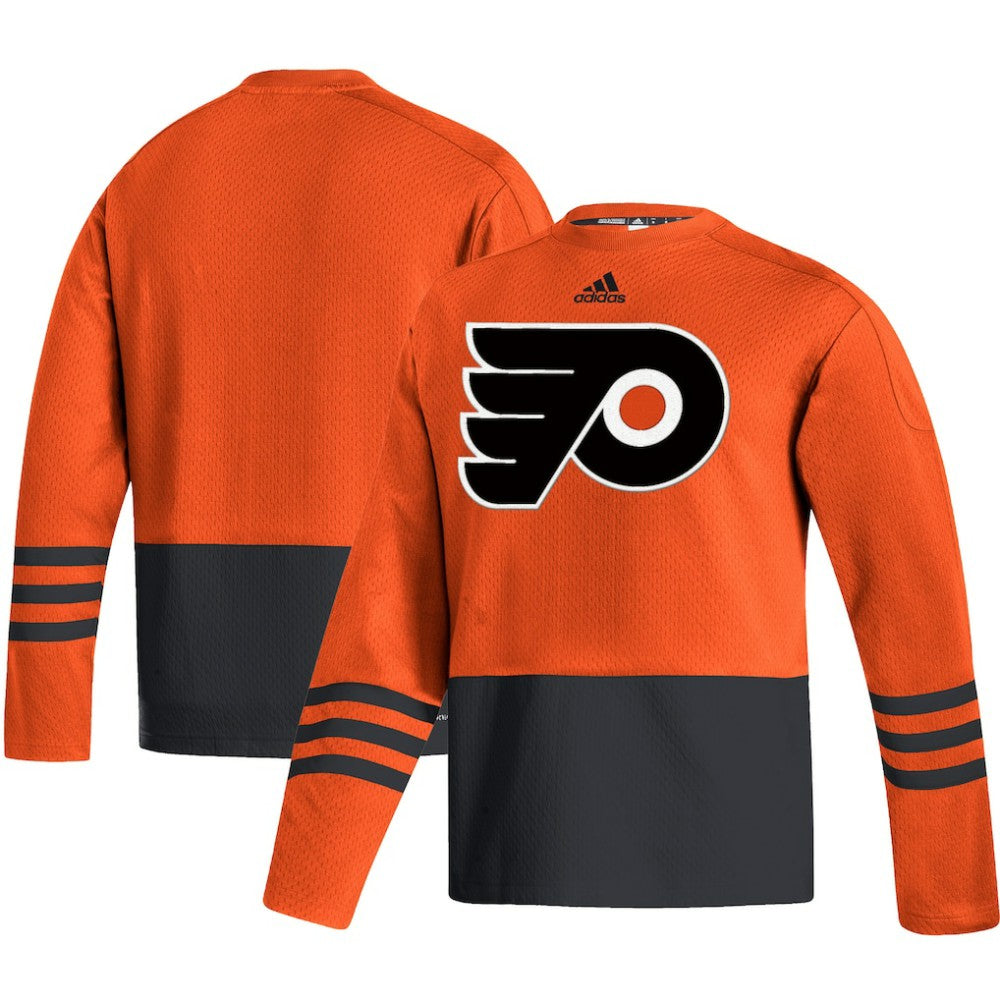 NHL Orange Philadelphia Flyers adidas Logo AEROREADY Pullover Sweater