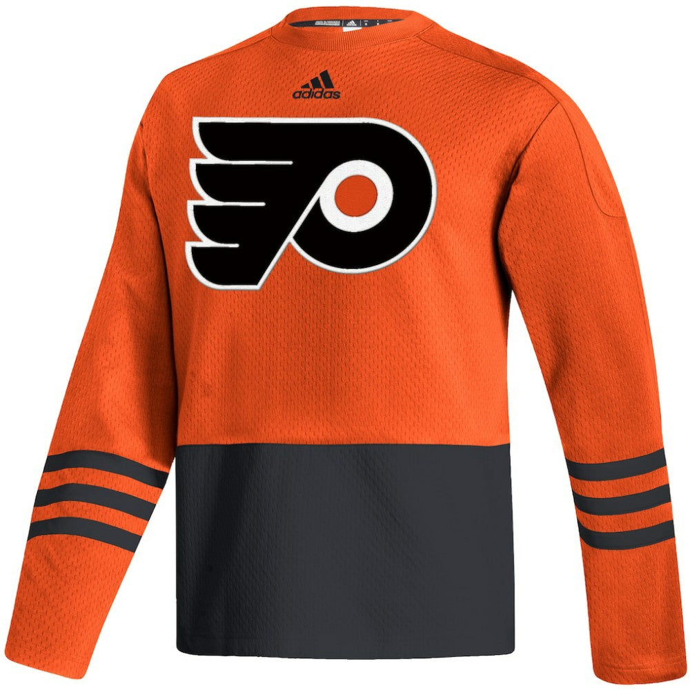NHL Orange Philadelphia Flyers adidas Logo AEROREADY Pullover Sweater