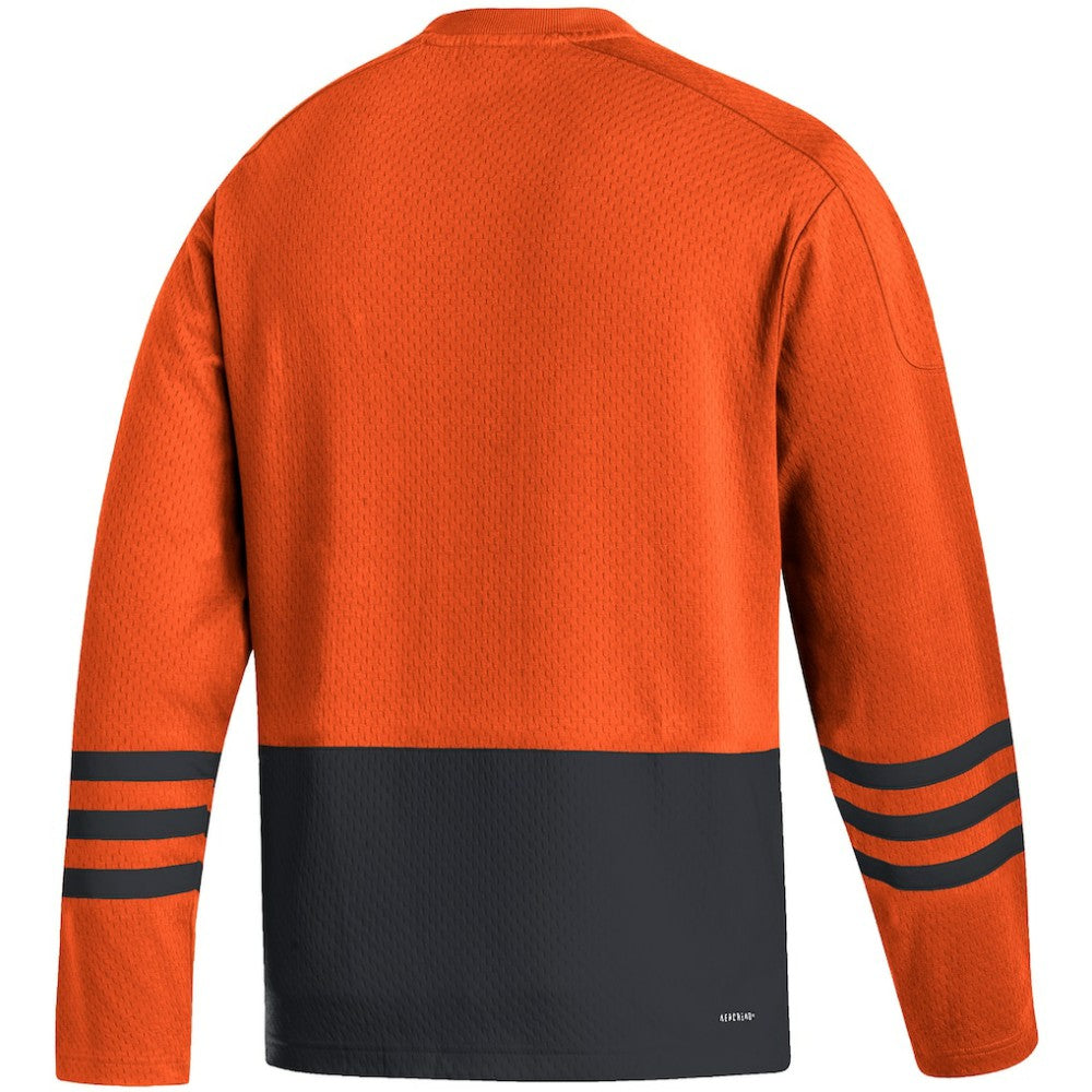 NHL Orange Philadelphia Flyers adidas Logo AEROREADY Pullover Sweater