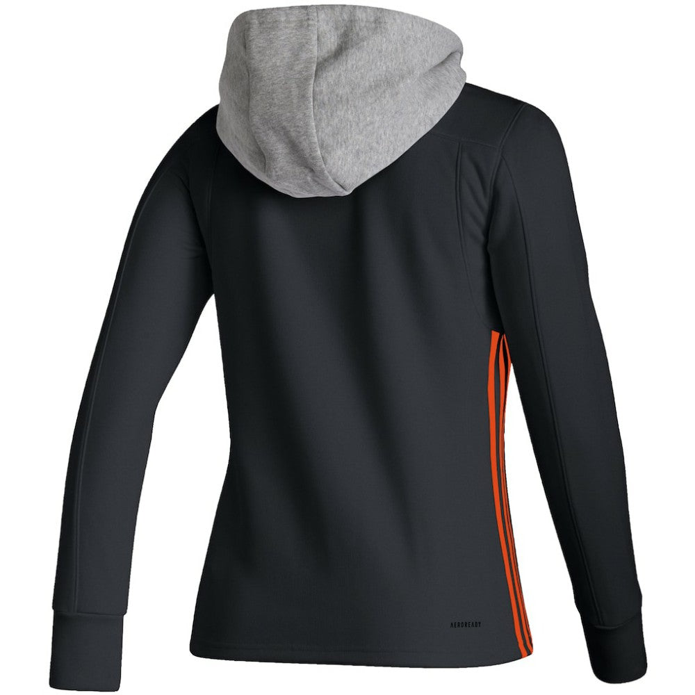 NHL Black Philadelphia Flyers adidas Women's Skate Lace AEROREADY Pullover Hoodie
