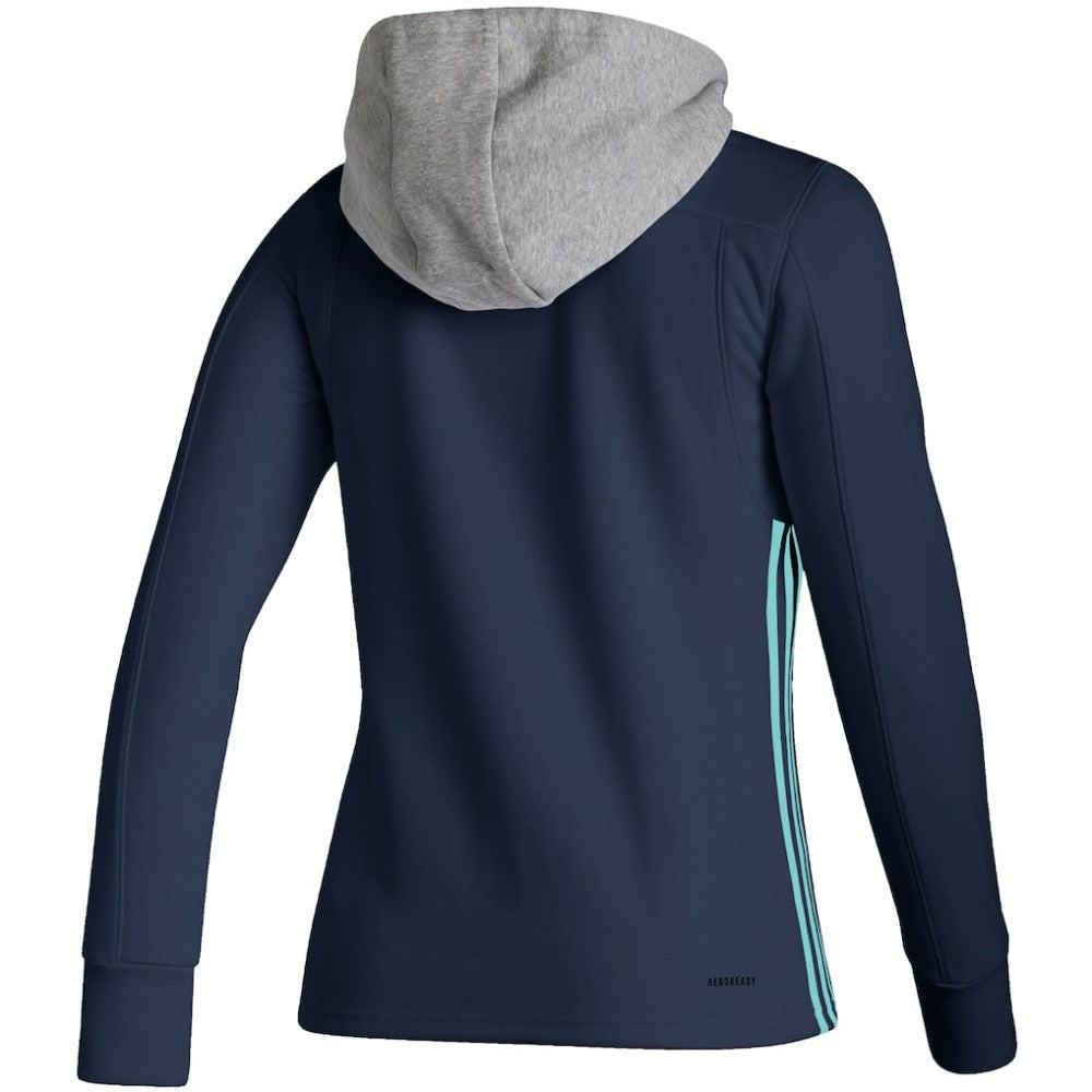 NHL Deep Sea Blue Seattle Kraken adidas Women's Skate Lace AEROREADY Pullover Hoodie