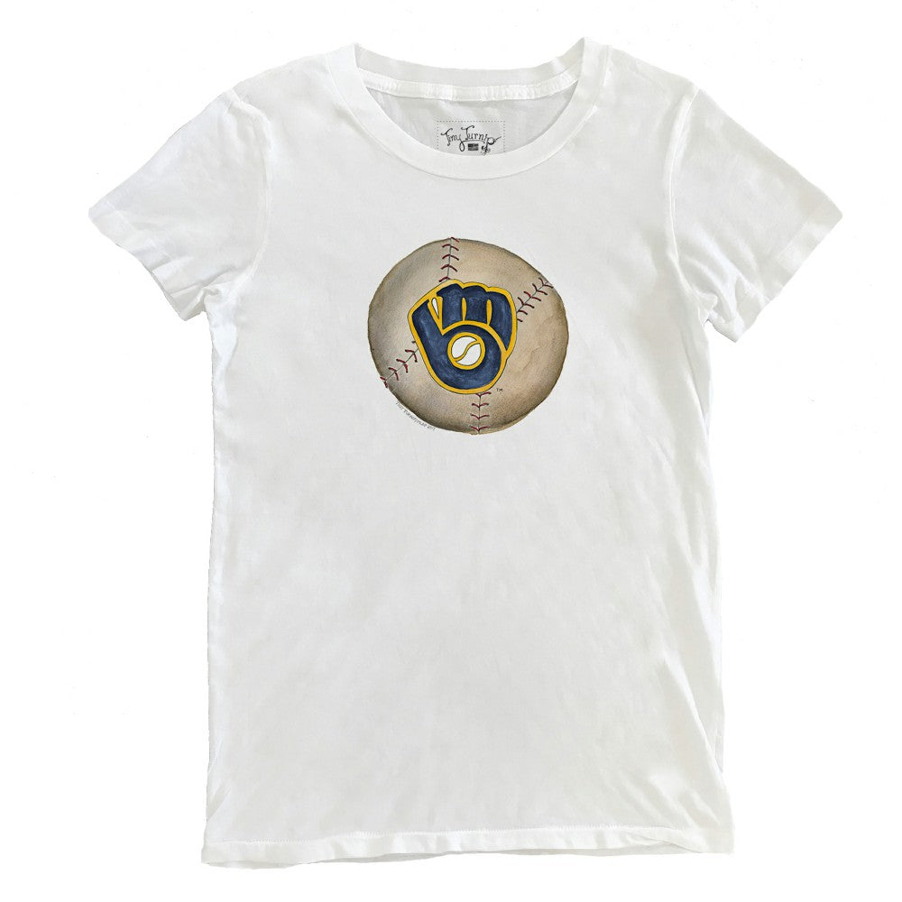 MLB Milwaukee Brewers Tiny Turnip Women's Stitched Baseball T-Shirt