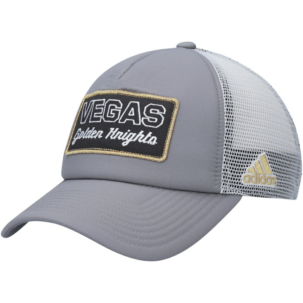 NHL Gray/White Vegas Golden Knights adidas Locker Room Foam Trucker Snapback Hat